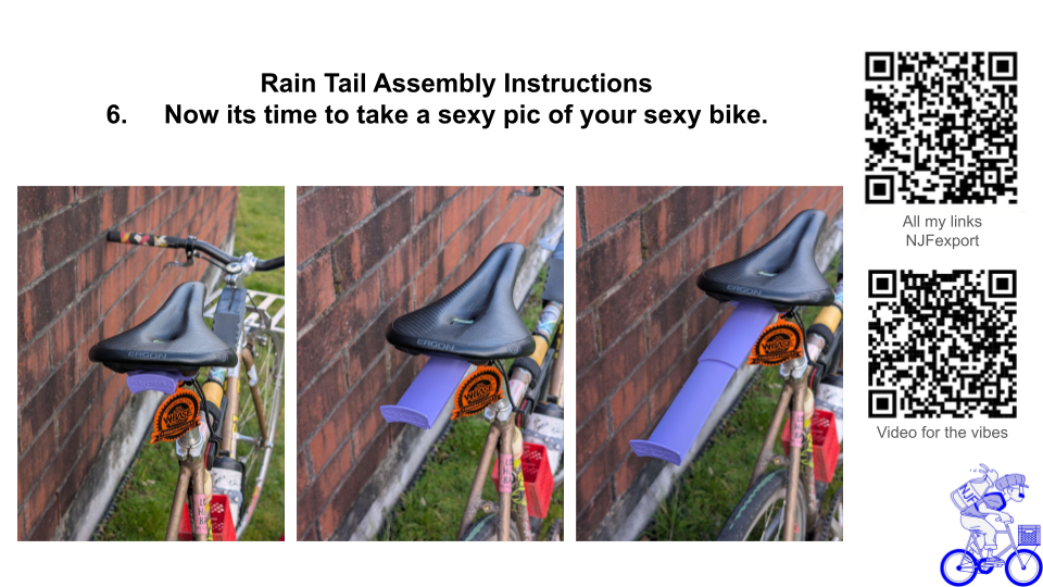 NJF Rain Tail - Collapsible Bike Fender Mudguard - Vintage Bike Part Revival