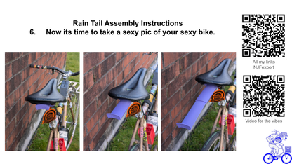 NJF Rain Tail  - Collapsible Bike Fender Mudguard - Vintage Bike Part Revival